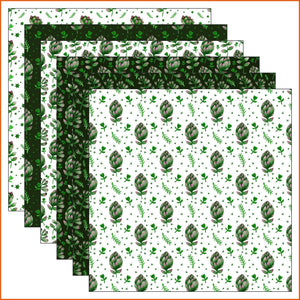 Green Flowers Vinyl Pattern