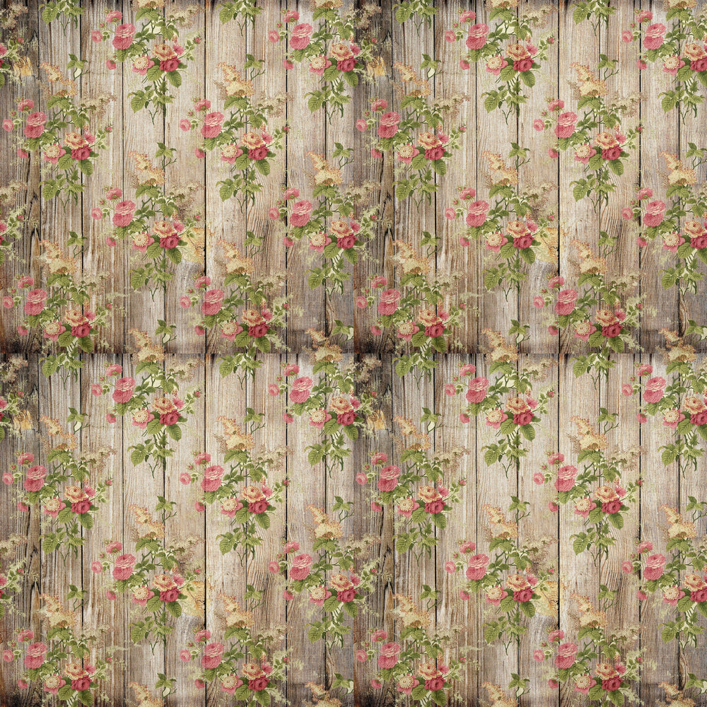 Wood Floral Vinyl Pattern