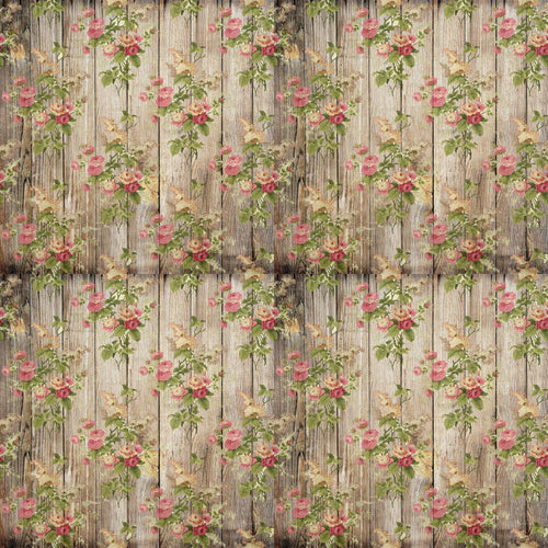 Wood Floral Vinyl Pattern