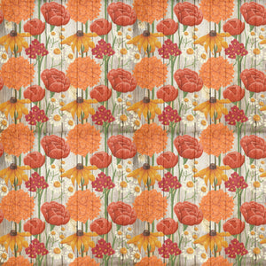 Wood Floral Vinyl Pattern