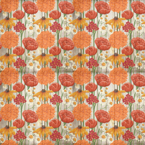 Wood Floral Vinyl Pattern