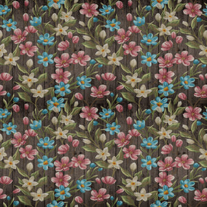 Wood Floral Vinyl Pattern