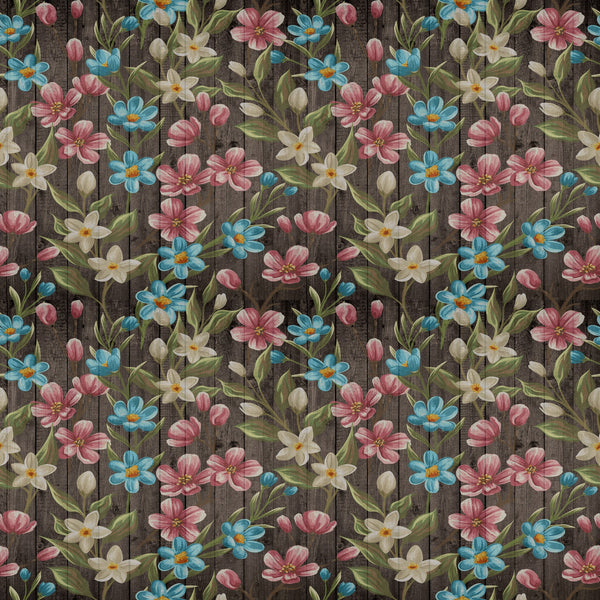 Wood Floral Vinyl Pattern