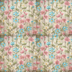 Wood Floral Vinyl Pattern