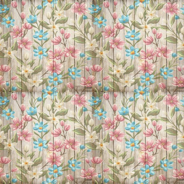 Wood Floral Vinyl Pattern