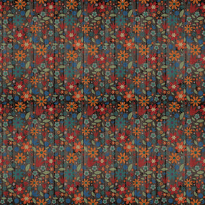Wood Floral Vinyl Pattern