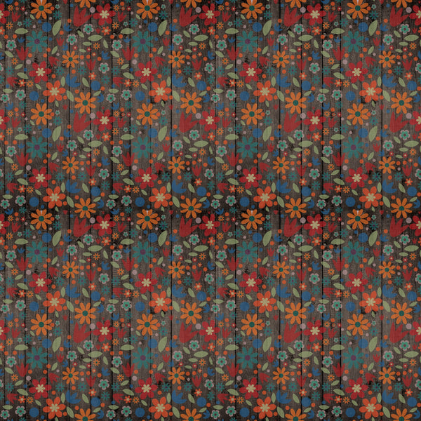 Wood Floral Vinyl Pattern