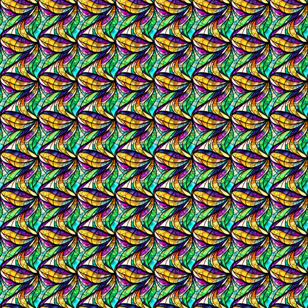 Abstract Stained Glass Vinyl Pattern