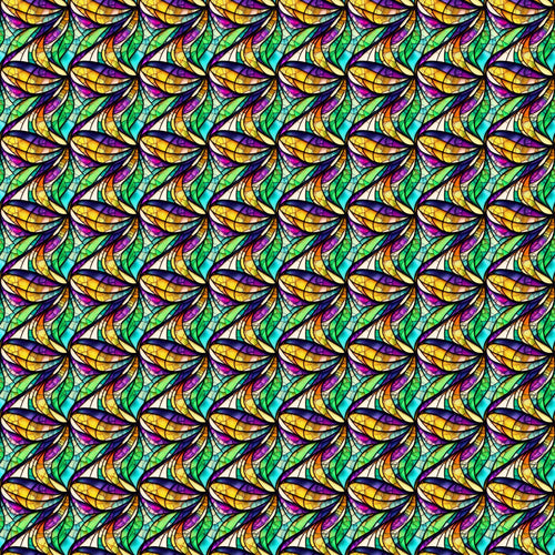 Abstract Stained Glass Vinyl Pattern