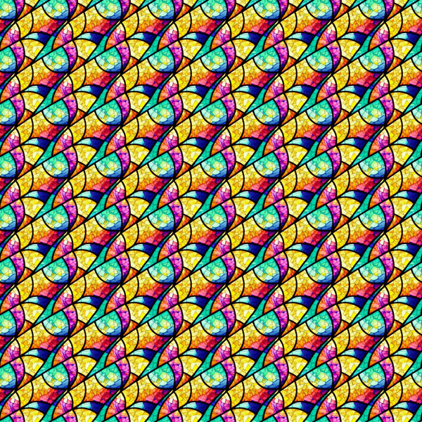 Abstract Stained Glass Vinyl Pattern