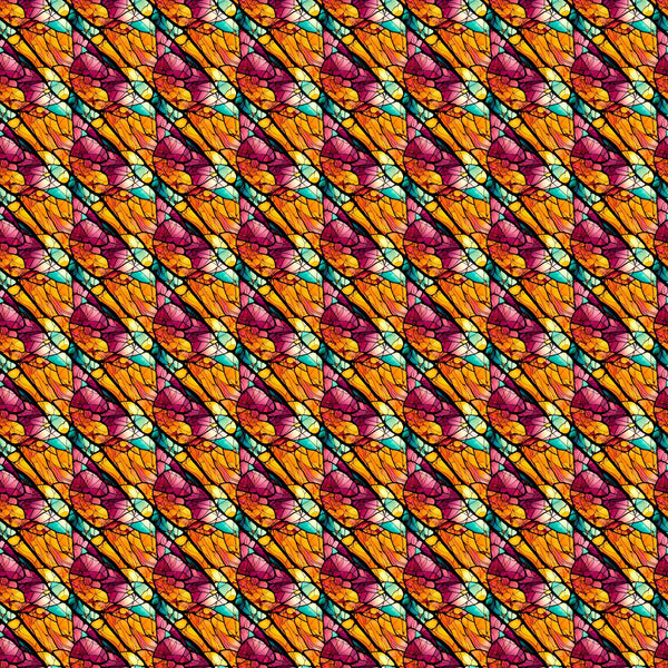 Abstract Stained Glass Vinyl Pattern