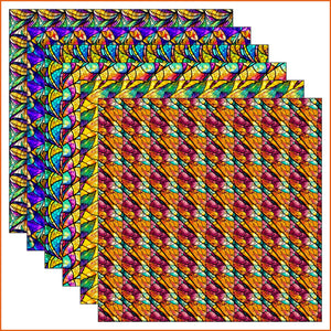 Abstract Stained Glass Vinyl Pattern