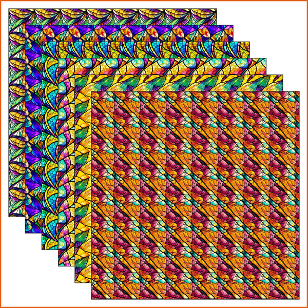 Abstract Stained Glass Vinyl Pattern