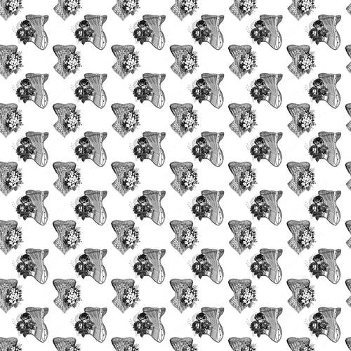 Black White Gothic Vinyl Pattern