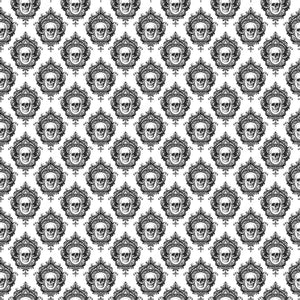Black White Gothic Vinyl Pattern