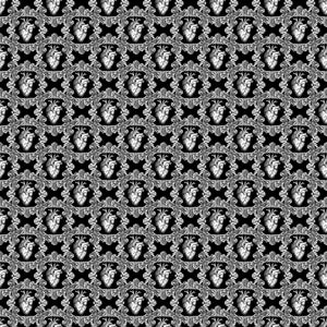 Black White Gothic Vinyl Pattern