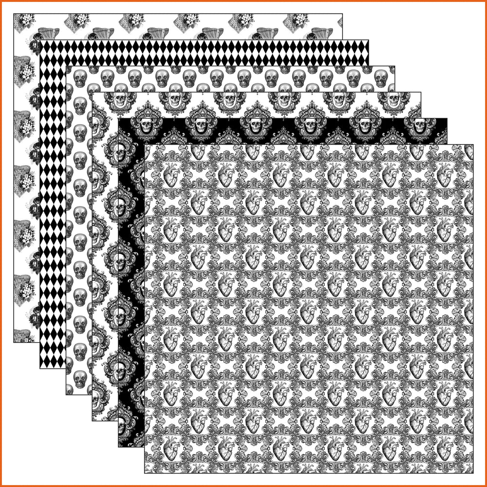 Black White Gothic Vinyl Pattern