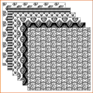 Black White Gothic Vinyl Pattern