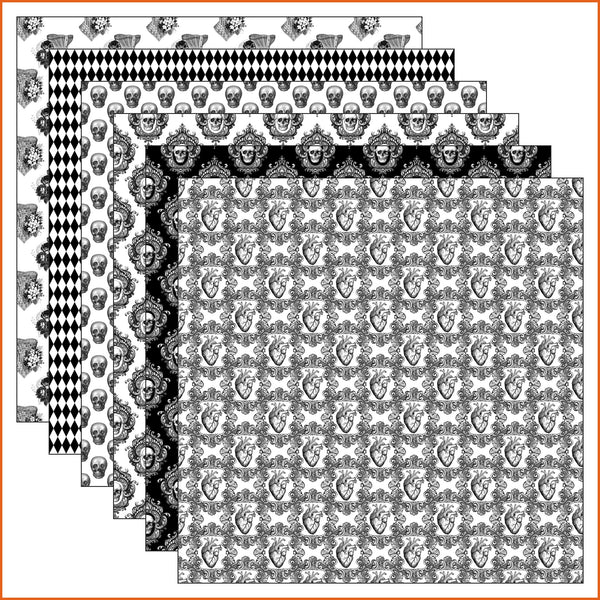 Black White Gothic Vinyl Pattern