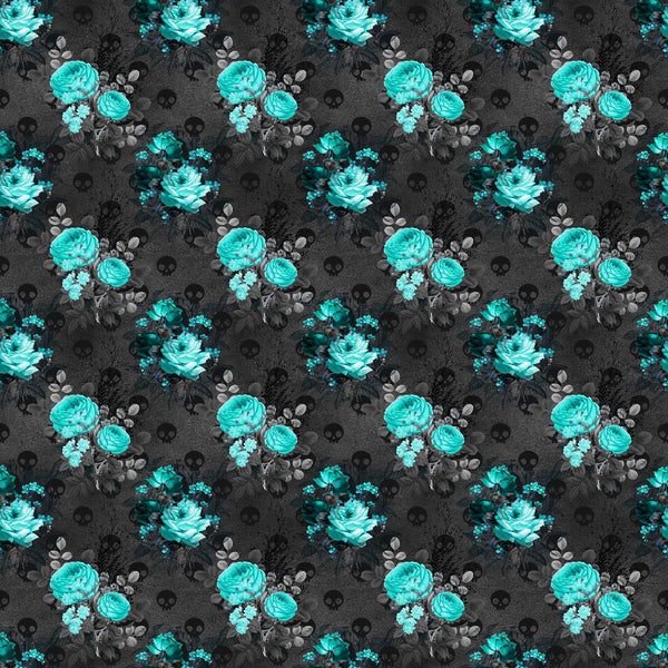 Teal Gothic Vinyl Pattern