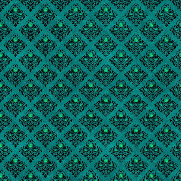 Teal Gothic Vinyl Pattern