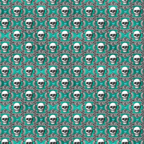 Teal Gothic Vinyl Pattern