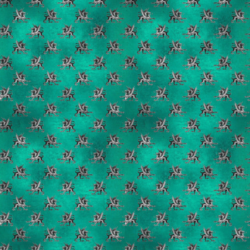 Teal Gothic Vinyl Pattern