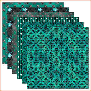 Teal Gothic Vinyl Pattern