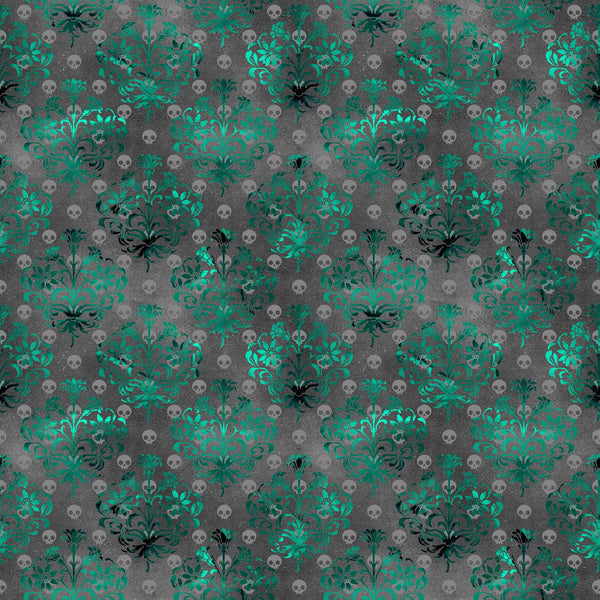 Teal Gothic Vinyl Pattern
