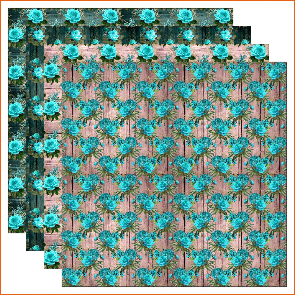 Rustic Teal Vinyl Pattern