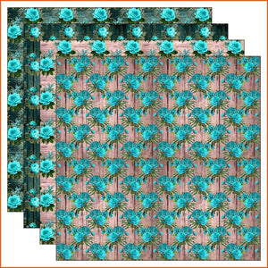 Rustic Teal Vinyl Pattern