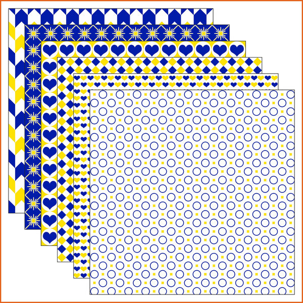 Yellow & Blue Vinyl Pattern