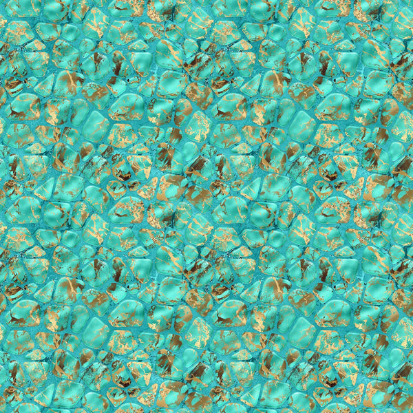 Turquoise Stone Vinyl Pattern