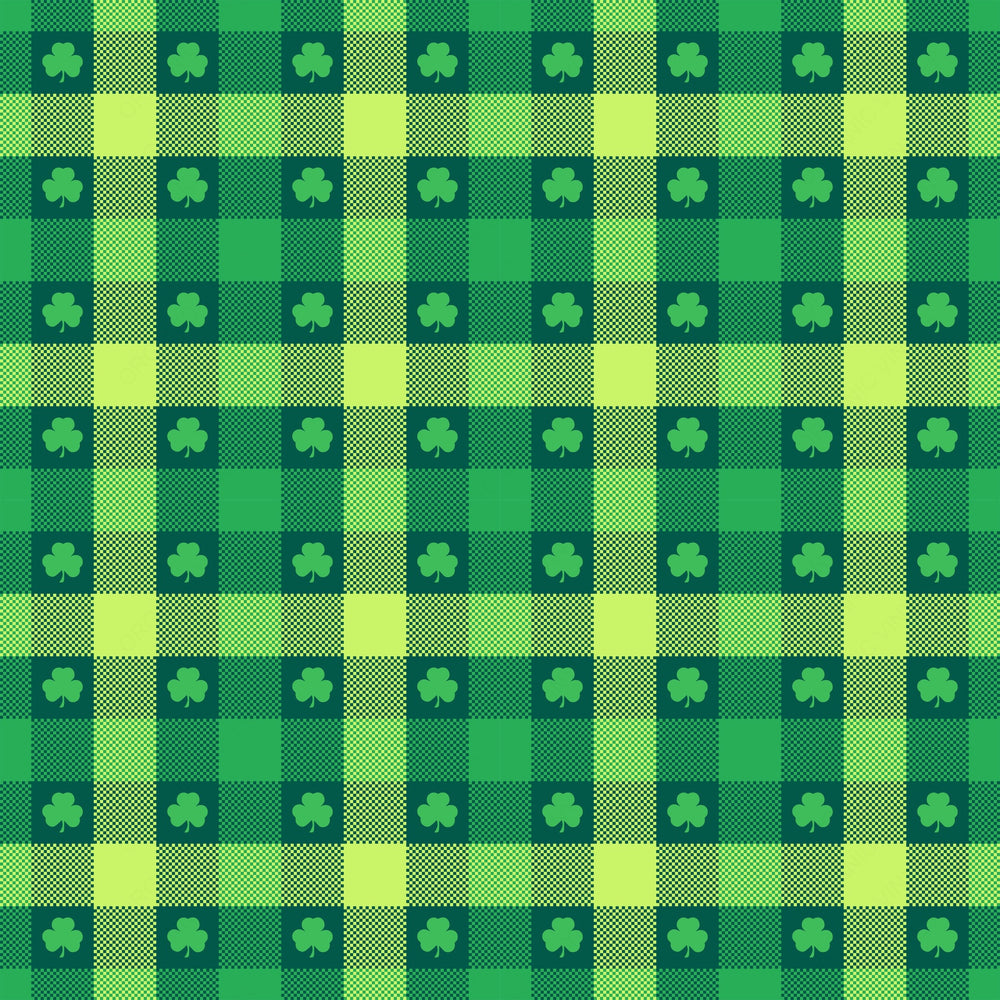 Green Plaid Vinyl Pattern
