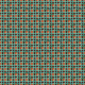 Plaid Copper Patina Vinyl Pattern