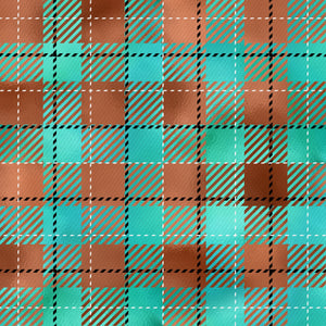 Plaid Copper Patina Vinyl Pattern