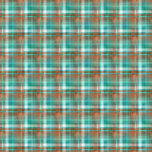 Plaid Copper Patina Vinyl Pattern