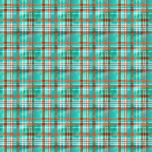 Plaid Copper Patina Vinyl Pattern