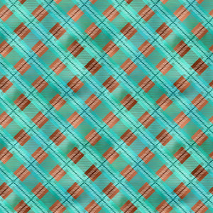 Plaid Copper Patina Vinyl Pattern