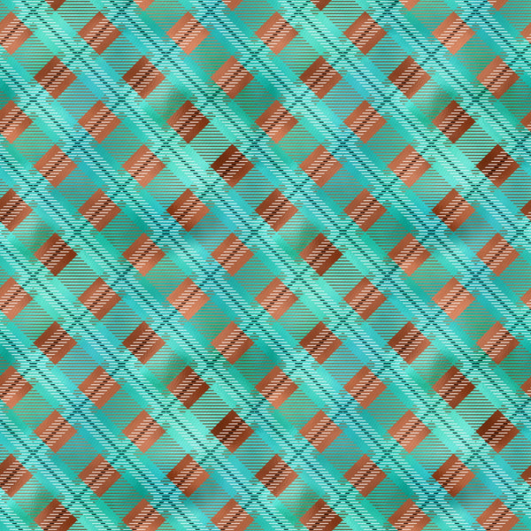 Plaid Copper Patina Vinyl Pattern