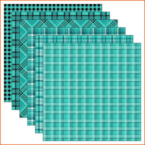 Plaid Teal Vinyl Pattern
