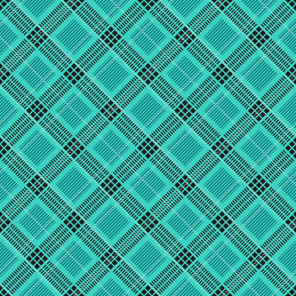 Plaid Teal Vinyl Pattern