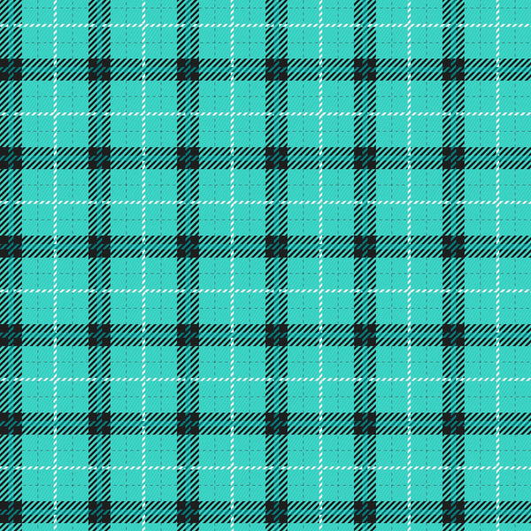 Plaid Teal Vinyl Pattern