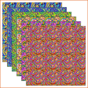Colorful Psychedelic Vinyl Pattern