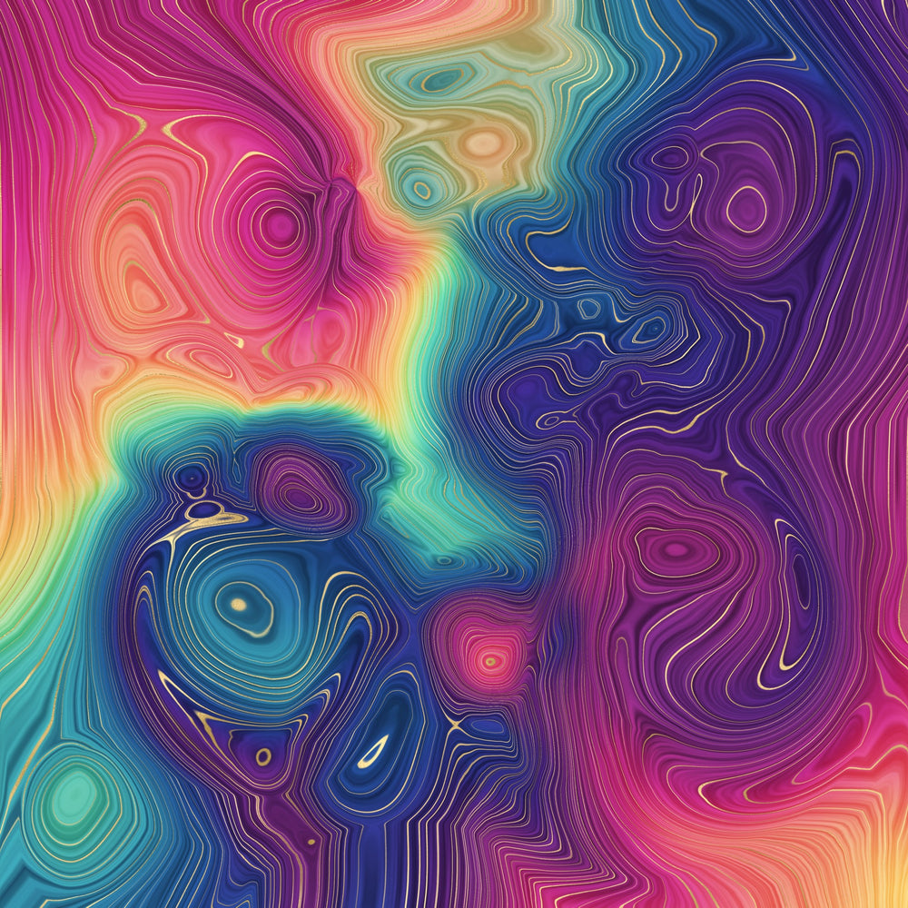 Rainbow Strata Vinyl Pattern