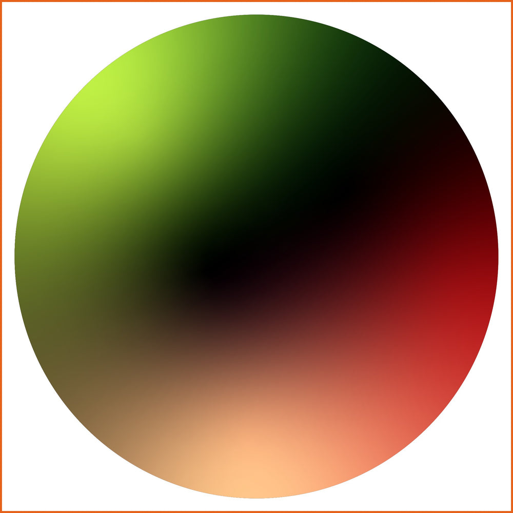 Green, Orange, and Black Chroma Sticker
