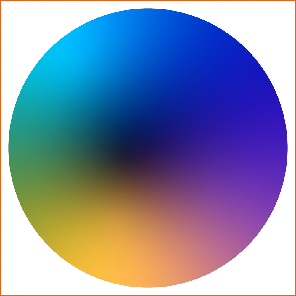 Blue, Green, Yellow, and Purple Chroma Sticker