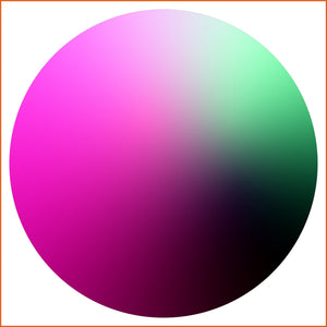Hot Pink, Sea Green, and Dark Blue Chroma Sticker