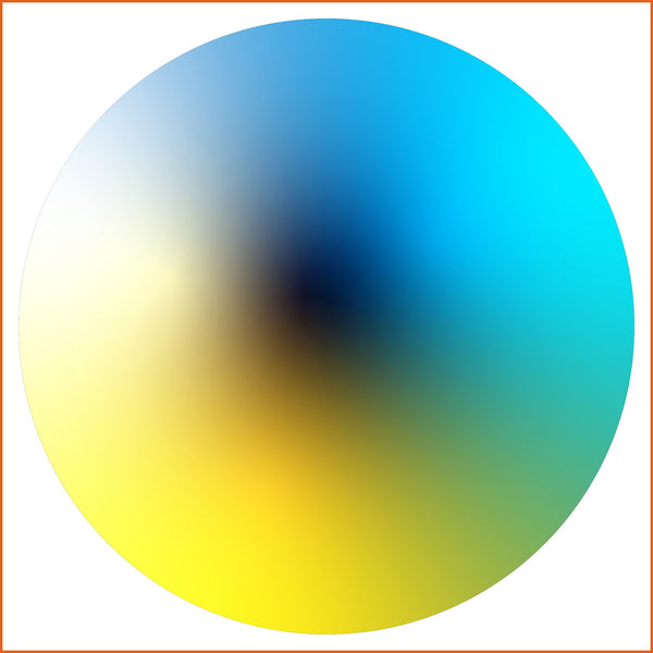 Yellow, Blue, and White Chroma Sticker