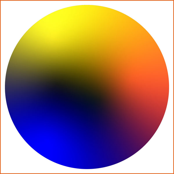 Blue, Yellow, and Orange Chroma Sticker